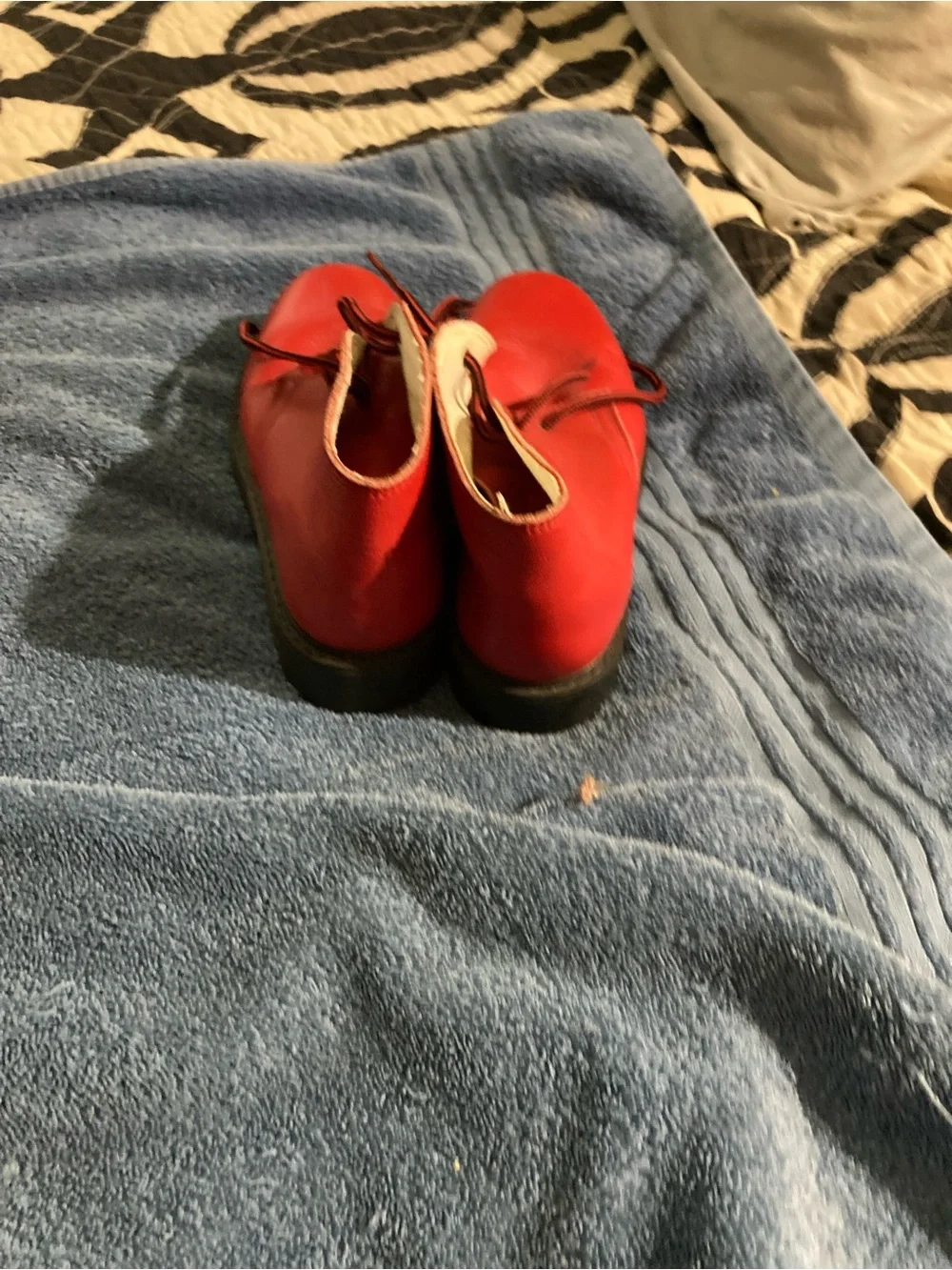 Classic Red Lace-Up Ankle Booties for Women